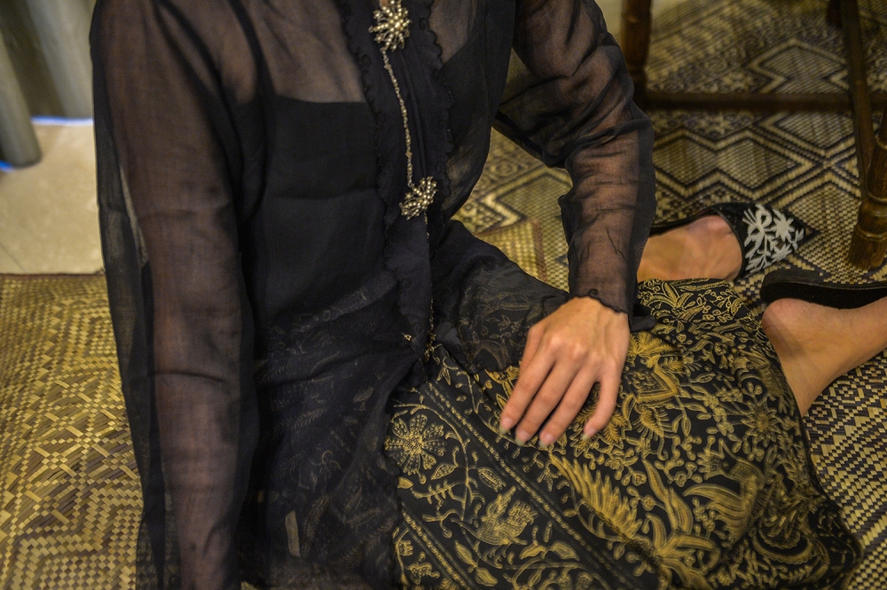 A Kebaya Melayu Tuaha for mourning or funeral from Penang. — Picture by Miera Zulyana