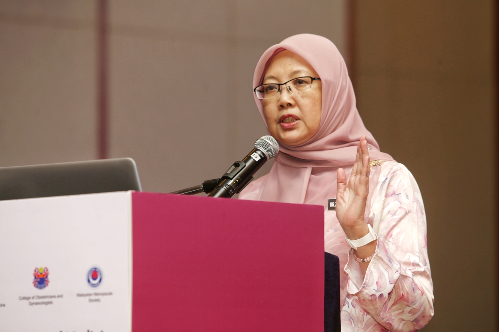 Health Minister Dr Zaliha Mustafa said the Madani Afiat initiative was to detect and prevent the risk of non-communicable diseases in the community through various programmes such as door-to-door health screenings, health fairs and gotong-royong. — Picture by Choo Choy May 