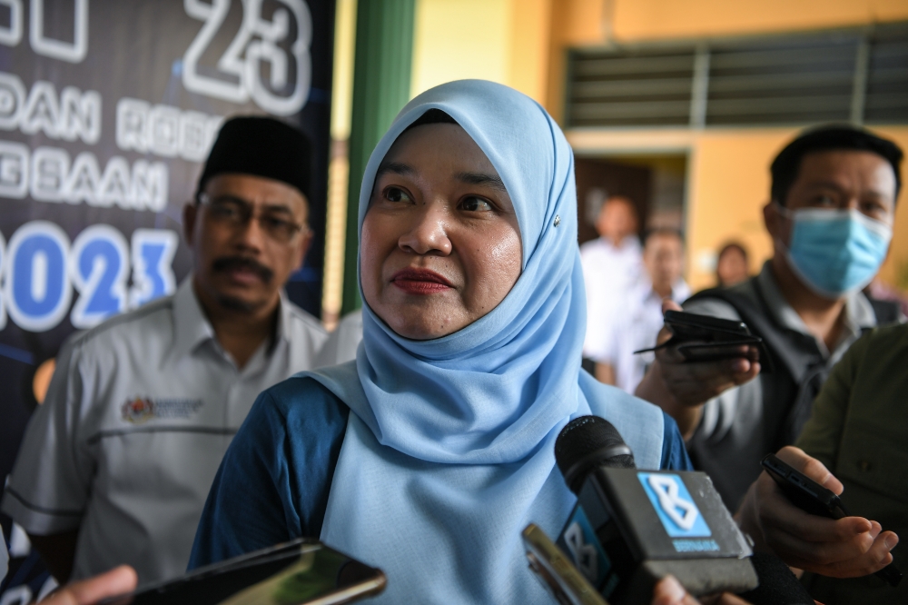 Education Minister Fadhlina Sidek said the maintenance and repair of dilapidated schools across Malaysia remains the priority of the Education Ministry. — Bernama pic