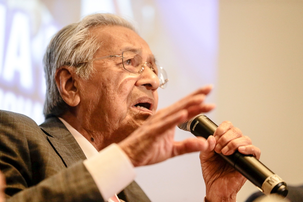Dr Mahathir has recently been pushing the narrative that Malays are under siege in their own country. — Picture by Sayuti Zainudin