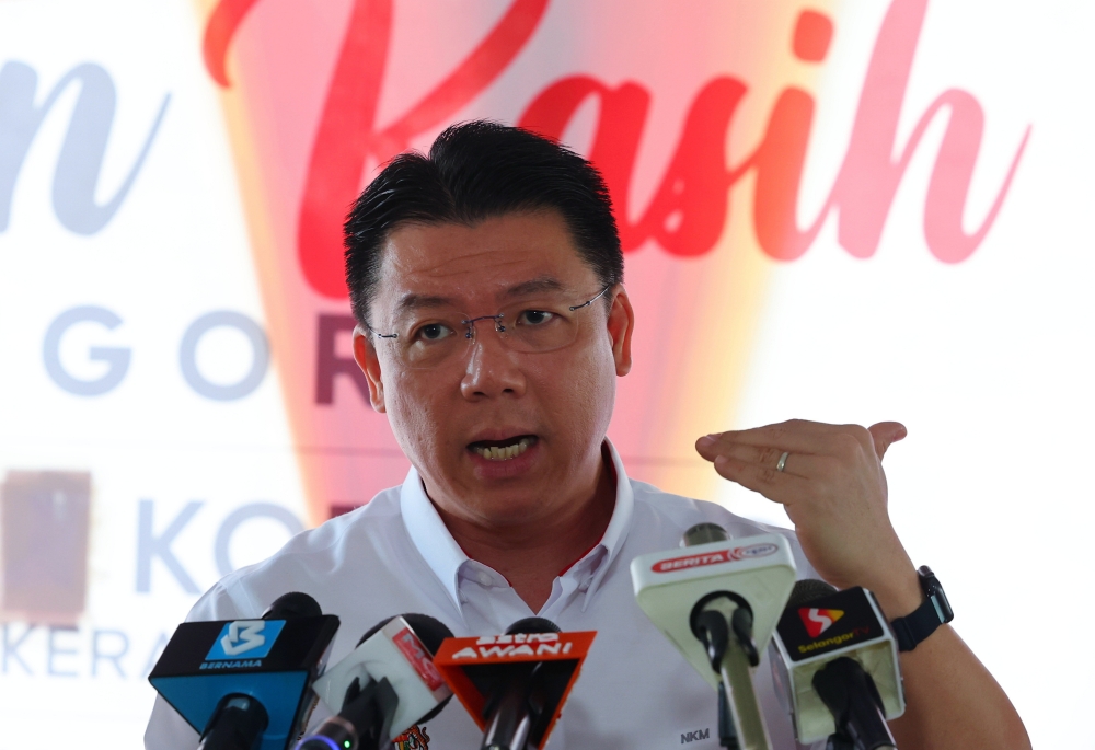 Local Government Development Minister Nga Kor Ming speaks to reporters at a press conference in Bangi July 11, 2023. — Bernama pic