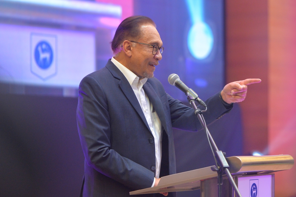 Prime Minister Datuk Seri Anwar Ibrahim will chair the Unity Government Leadership Consultative Council meeting taking place at Menara Dato’ Onn, Kuala Lumpur World Trade Centre, July 11, 2023. — Picture by Shafwan Zaidon