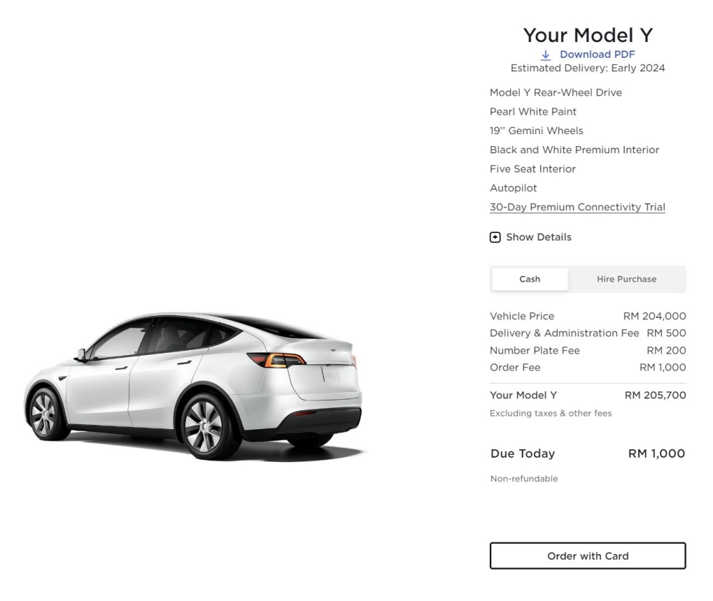 Tesla Model Y officially priced from RM199,000 in Malaysia. Booking now