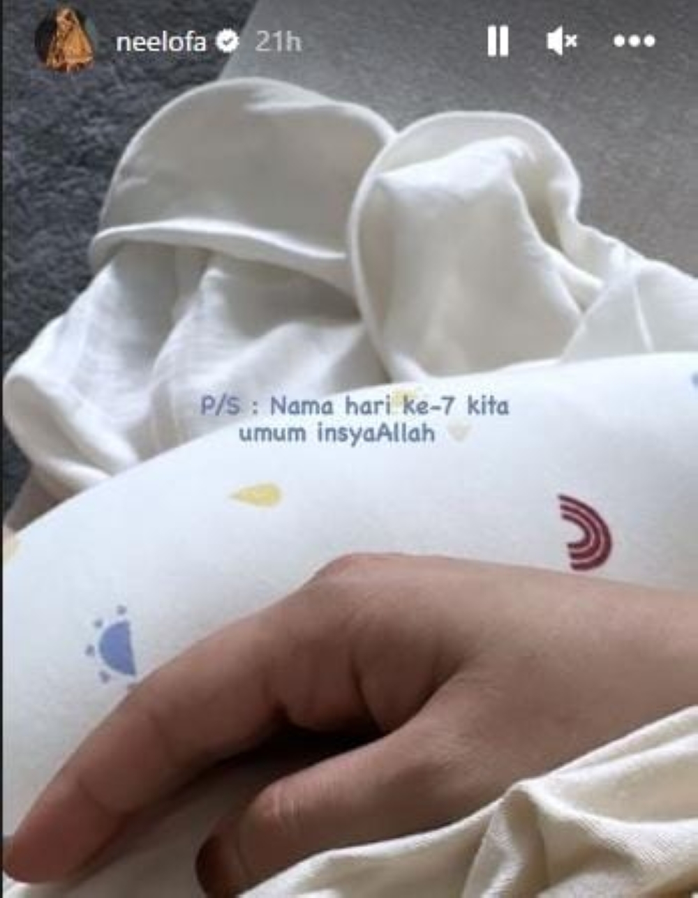 With the delivery of a second child on July 11, Neelofa and PU Riz are now parents of two sons. — Screen capture via Instagram/neelofa 