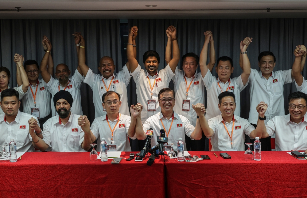 Datuk Dominic Lau Hoe Chai was re-elected as Gerakan president for the 2023-2026 term during the party election at Menara PGRM, Cheras July 15, 2023. — Bernama pic 