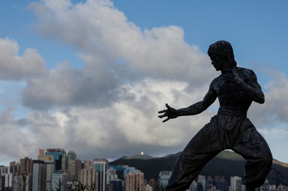 Fans in 2004 successfully petitioned to set up a bronze statue of Lee on Hong Kong’s famed waterfront, but a campaign to revitalise his former mansion could not save it from demolition in 2019. — Reuters pic