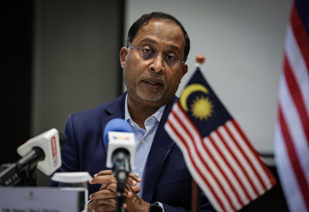 Foreign Minister Datuk Seri Zambry Abd Kadir at a press conference in Hanoi in conjunction with Prime Minister Datuk Seri Anwar Ibrahim’s visit tomorrow, July 19, 2023. — Bernama pic 