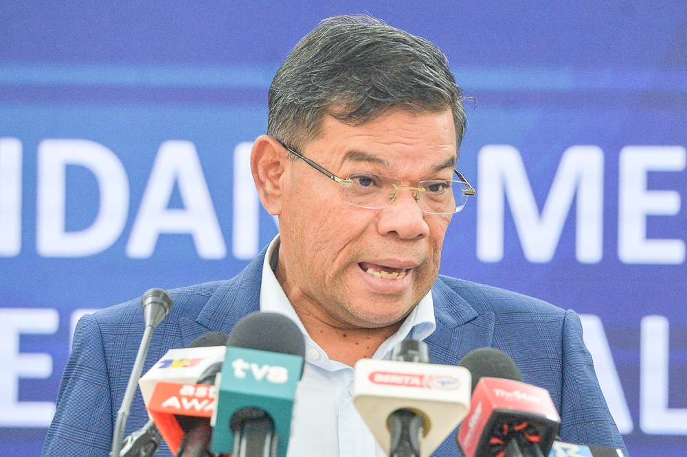 Caretaker Kedah menteri besar Datuk Seri Muhammad Sanusi Md Nor accused Datuk Seri Saifuddin Nasution Ismail (picture) of defaming him. — Picture by Miera Zulyana