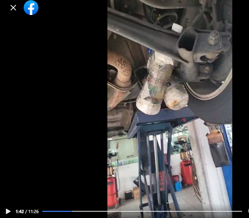 Lawyer and activist Siti Kasim today said she had sent her car this morning to a workshop to be serviced, only to be informed that there was an object attached under her car. — Screengrab via Facebook/Siti Kasim