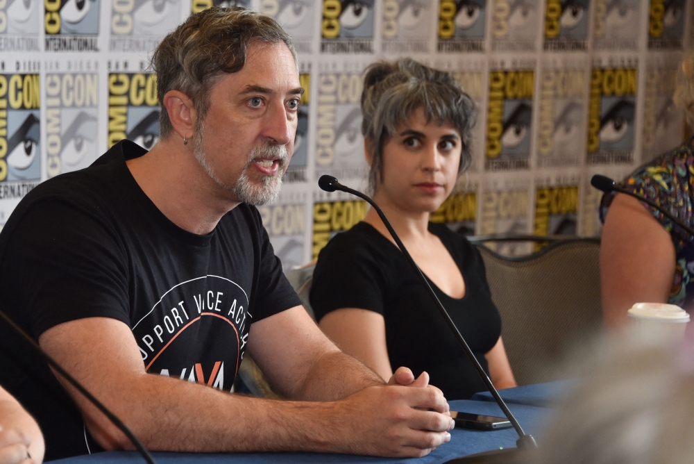 Pelakon Suara AS Tim Friedlander bercakap di acara junket akhbar 'AI in Entertainment: The Performer's Perspective' semasa San Diego Comic-Con International di San Diego, California, pada 21 Julai 2023. ― Gambar AFP