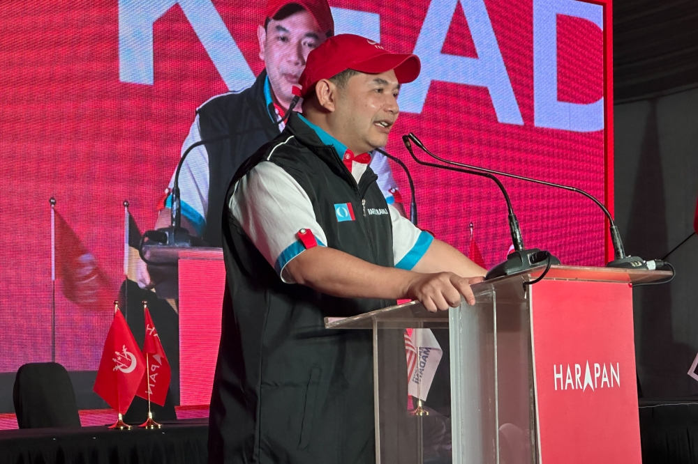 PKR deputy president, Rafizi Ramli at the event to announce PH's state election candidates at Padang MBSA in Shah Alam 22 July 2023. — Picture by Shafwan Zaidon