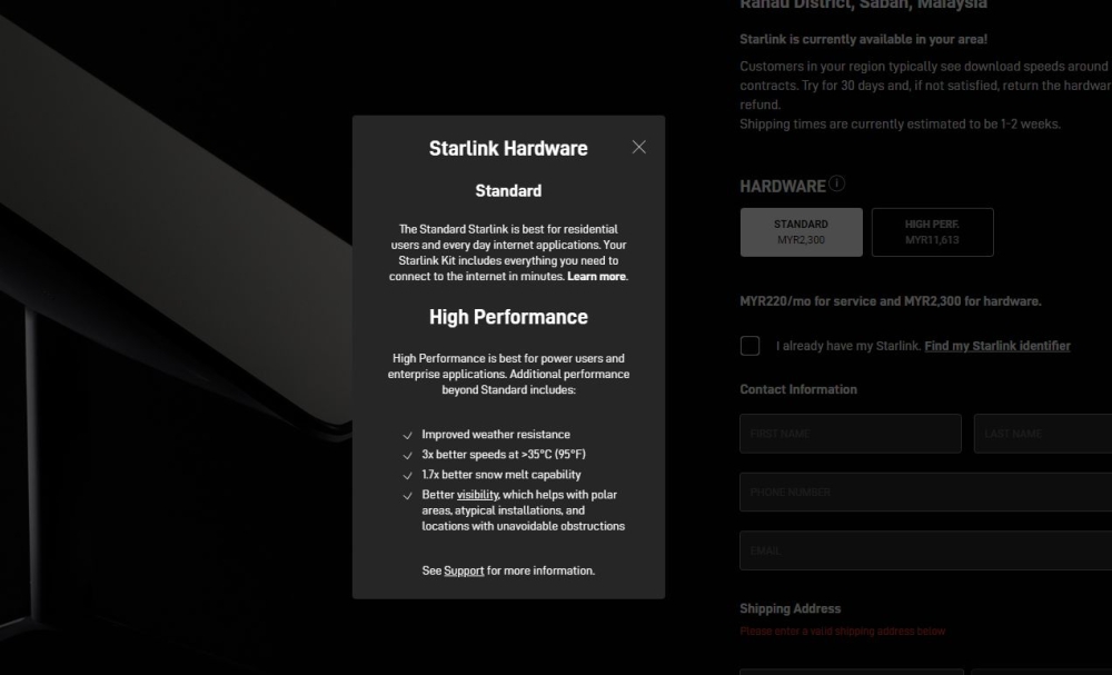 Starlink now available in Malaysia, priced at RM220 per month for 100Mbps satellite broadband