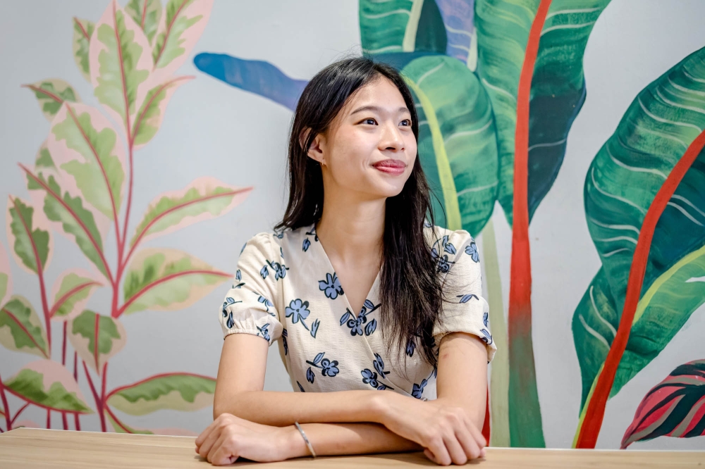 Muda candidate for the Selangor state election Melanie Ting during an interview with Malay Mail in Ampang July 19, 2023. — Picture by Firdaus Latif