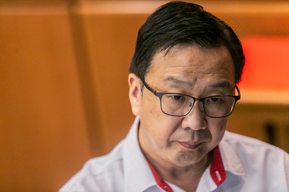 Gerakan president Datuk Dominic Lau Hoe Chai speaks to reporters during the interview at Gerakan National Headquarters PGRM tower in Kuala Lumpur September 6, 2022. — File picture by Hari Anggara