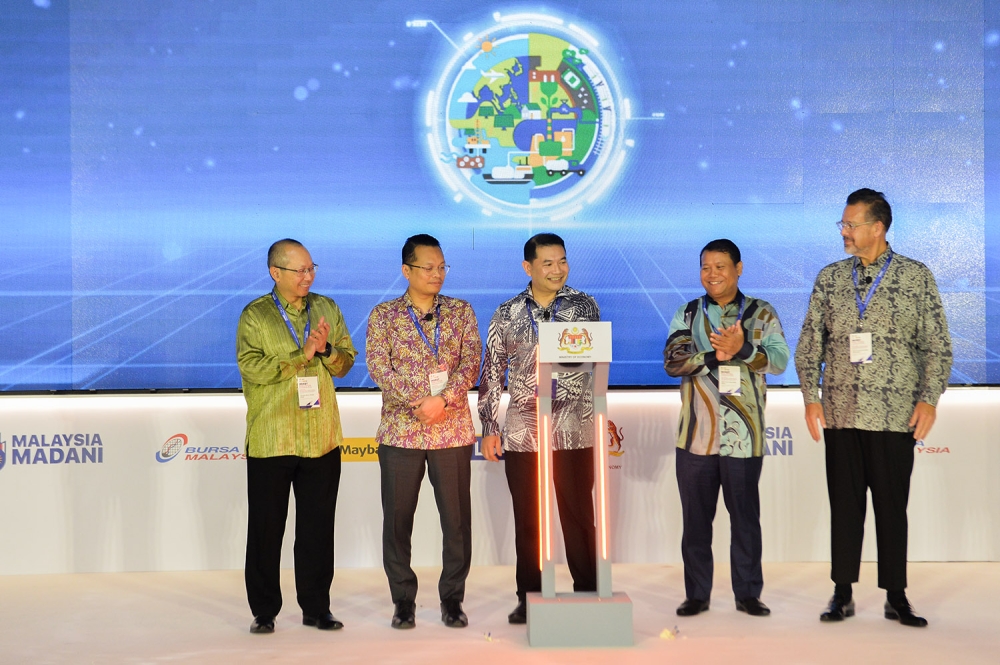 Minister of Economy, Rafizi Ramli launches the National Energy Transition Roadmap in Kuala Lumpur July 27,2023. — Picture by Miera Zulyana