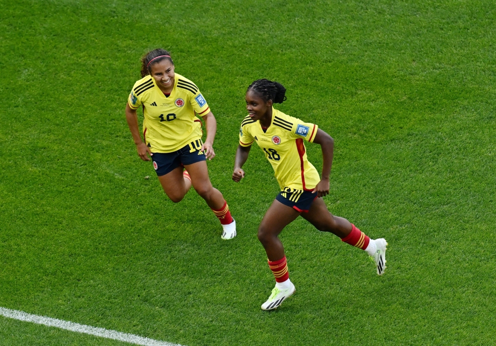 Colombia's Linda Caicedo celebrates after scoring the second goal against South Korea July 25, 2023. ― Reuters pic