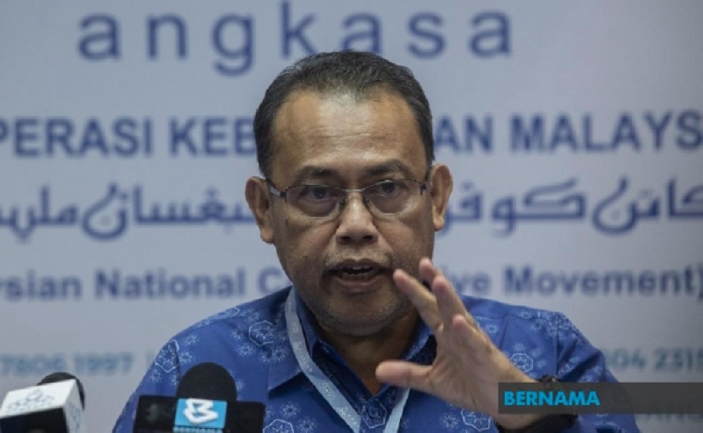Angkatan Koperasi Malaysia Berhad president Datuk Seri Abdul Fattah Abdullah said Angkasa hopes that the government will announce incentives and support as enjoyed by the SME sector, as a recognition to the cooperative sector. — Picture via Twitter/Bernama