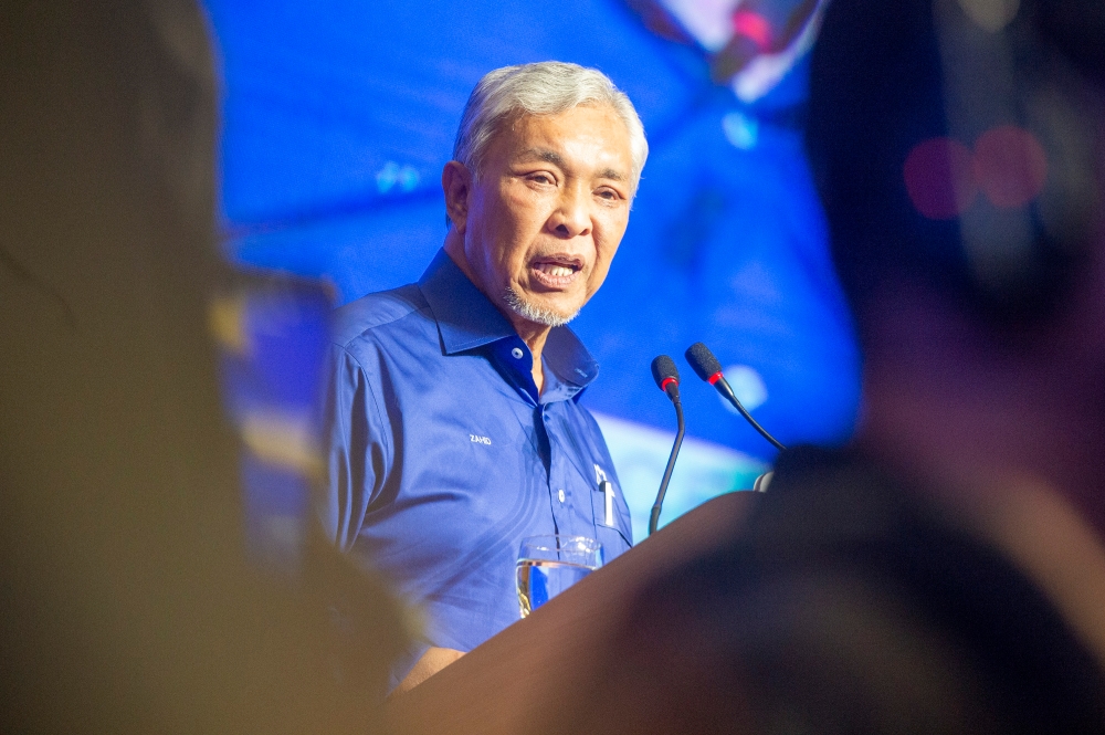 Umno president Datuk Seri Zahid Hamidi said Umno will take a holistic approach when deciding further action against Putatan MP Datuk Shahelmey Yahya for insubordination. — Picture by Shafwan Zaidon