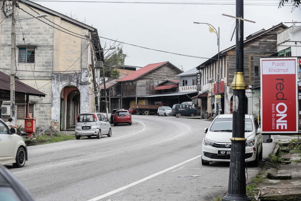 A general view of shop lots in Rantau, Negeri Sembilan July 23, 2023. — Picture by Sayuti Zainudin