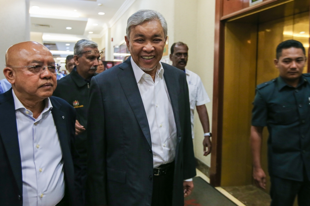 Deputy Prime Minister Datuk Seri Ahmad Zahid Hamidi at the Kuala Lumpur High Court, August 1, 2023. — Picture by Ahmad Zamzahuri