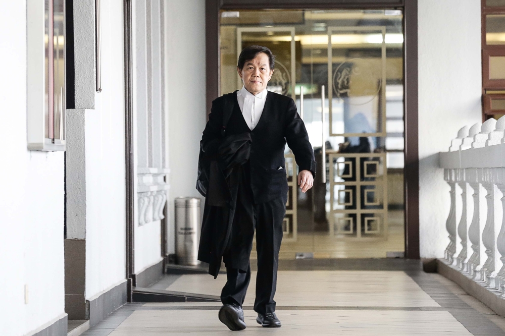 Datuk Seri Ahmad Zahid Hamidi’s lead defence lawyer Datuk Hisyam Teh Poh Teik at the Kuala Lumpur Court complex August 2, 2023. — Picture by Sayuti Zainudin