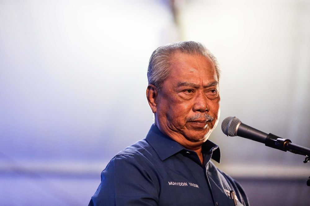 Tan Sri Muhyiddin Yassin said that PN refused to form the government with the Pakatan Harapan coalition after GE15 because its component parties could not work with the DAP since there was no common ground. ― Picture by Sayuti Zainudin