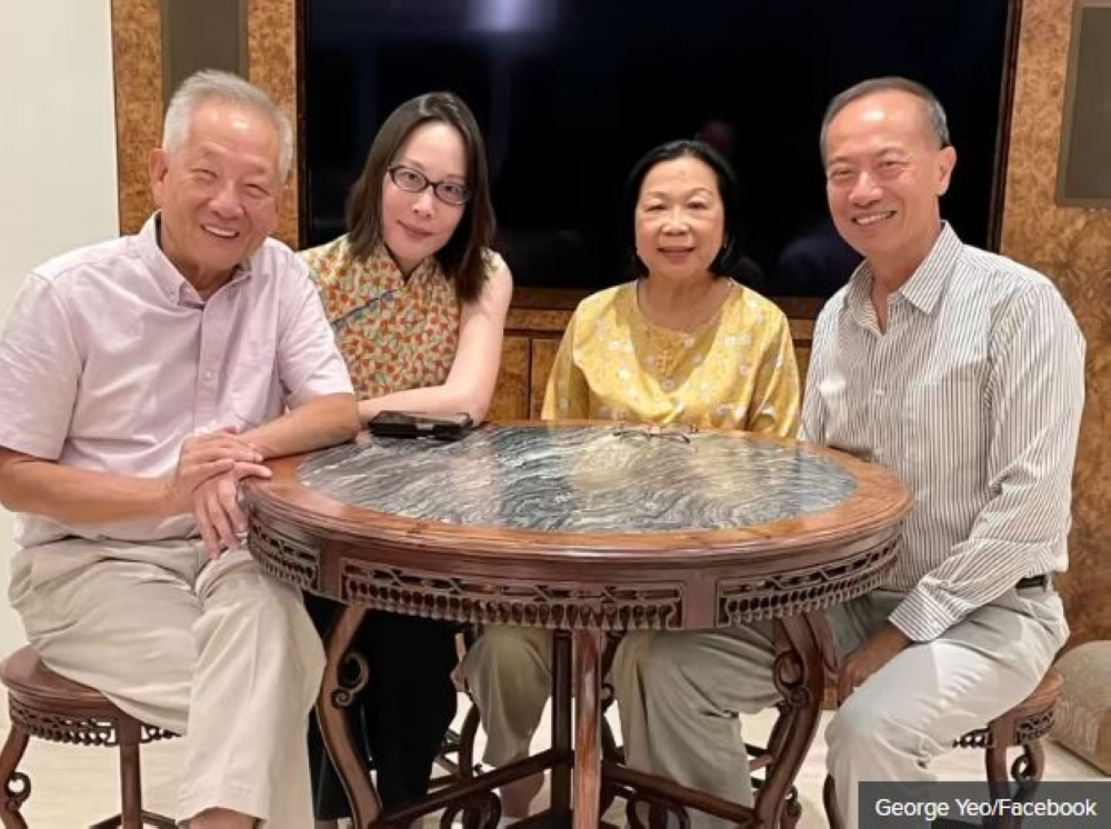 (From left) Mr Ng Kok Song, his fiancee Sybil Lau, Mrs Jennifer Yeo and Mr George Yeo. — Pic via George Yeo/Facebook