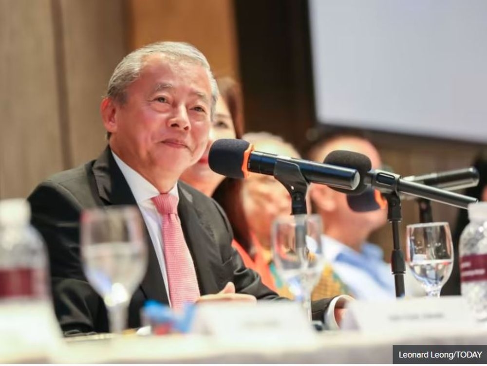 Presidential hopeful George Goh at a press conference at Sheraton Towers on Aug 4, 2023. — TODAY pic