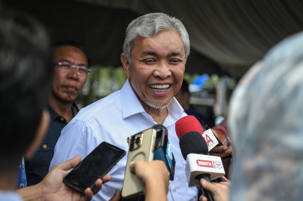 BN chairman Datuk Seri Ahmad Zahid Hamidi said the name would only be announced after the pact managed to secure at least 19 seats to form a simple majority in the state assembly. — Bernama pic 