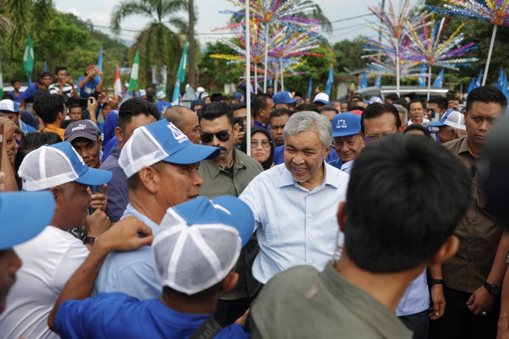 Deputy Prime Minister Datuk Seri Ahmad Zahid Hamidi at the Kemas programme in Felda Tenang, Jerteh, Terengganu, August 9, 2023. — Bernama pic 