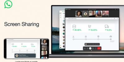 You can now share your screen during a WhatsApp video call