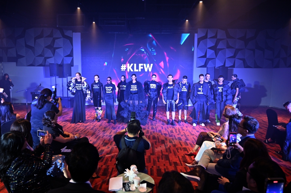 To launch KLFW, there was a fashion show featuring models wearing black tees emblazoned with messages. — Picture courtesy of KLFW 2023