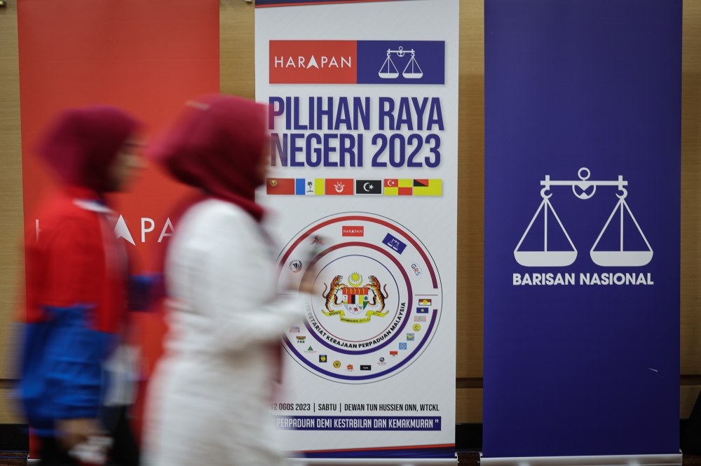 The PH-BN unity coalition is now leading in 29 out of the 40 state seats in Penang. — Bernama pic 