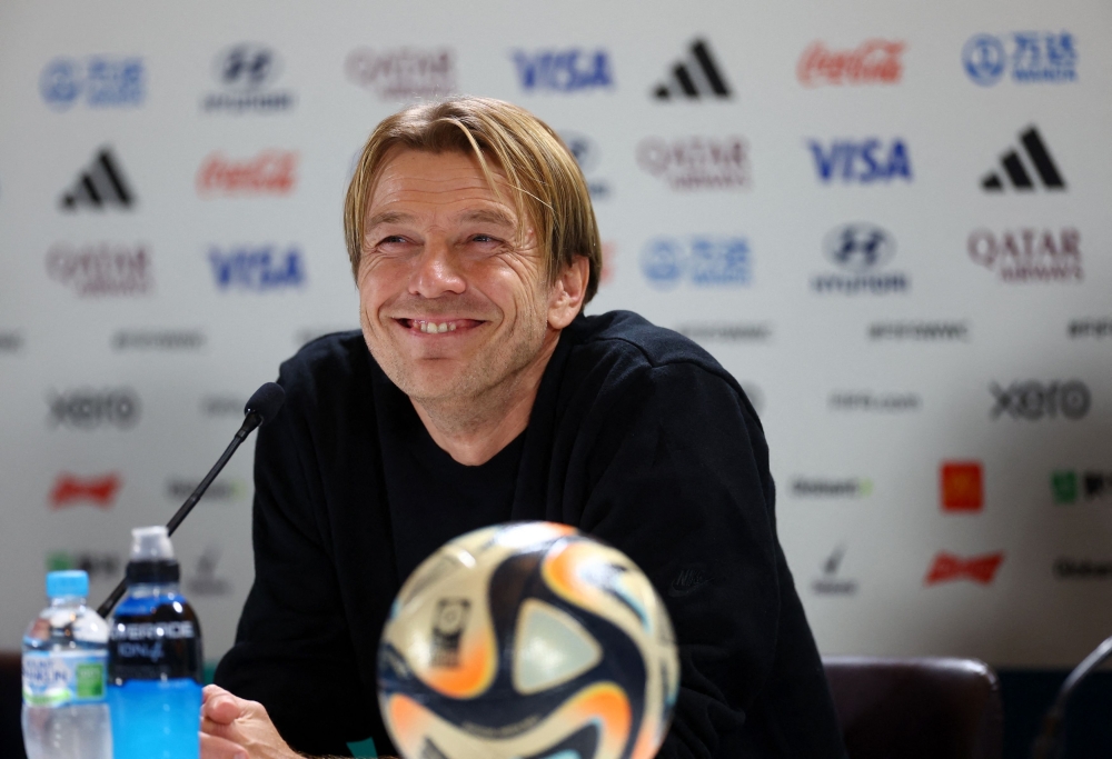 Australia coach Tony Gustavsson during the press conference at Stadium Australia in Sydney August 15, 2023. — Reuters pic