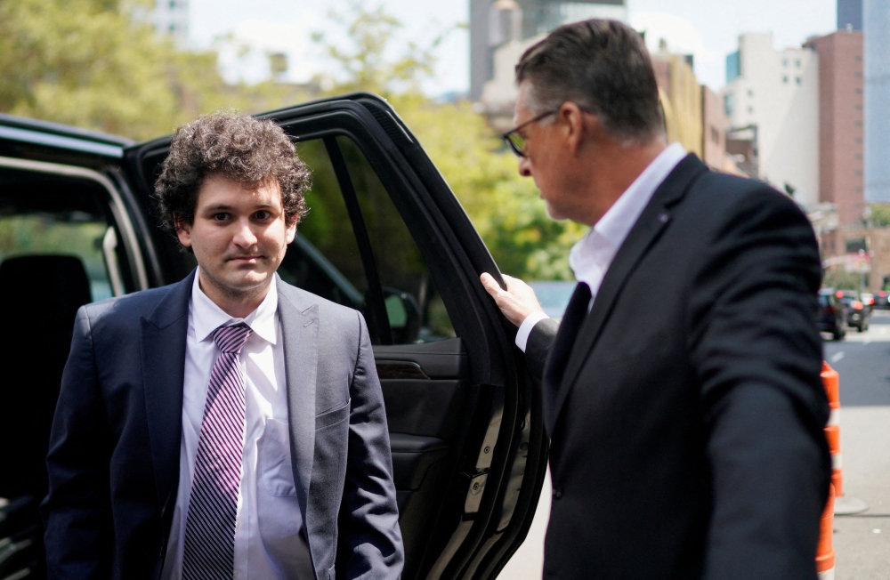 Sam Bankman-Fried, the founder of bankrupt cryptocurrency exchange FTX, arrives at court as lawyers push to persuade the judge overseeing his fraud case not to jail him ahead of trial, at a courthouse in New York August 11, 2023. ― Reuters file pic