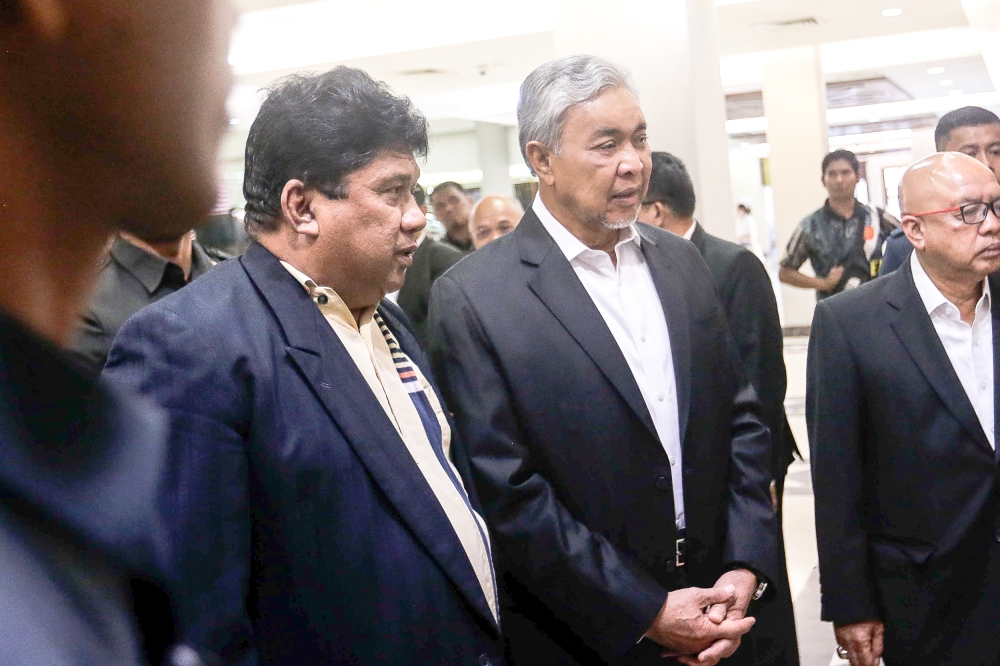 Deputy Prime Minister Datuk Seri Ahmad Zahid Hamidi, who is also Umno president and Barisan Nasional chairman, is facing 47 charges in this trial. — Picture by Sayuti Zainudin 