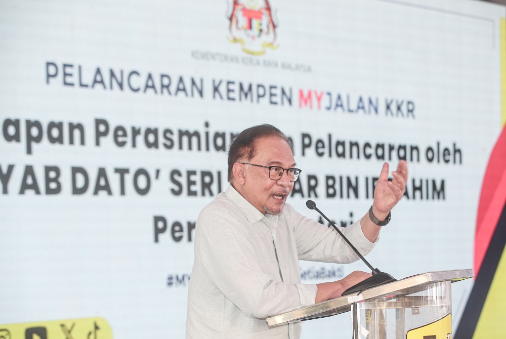 Prime Minister Datuk Seri Anwar Ibrahim said he was told that, so far, only 40 to 60 per cent of these housing projects were habitable while the rest are in unsafe conditions. — Picture by Farhan Najib 