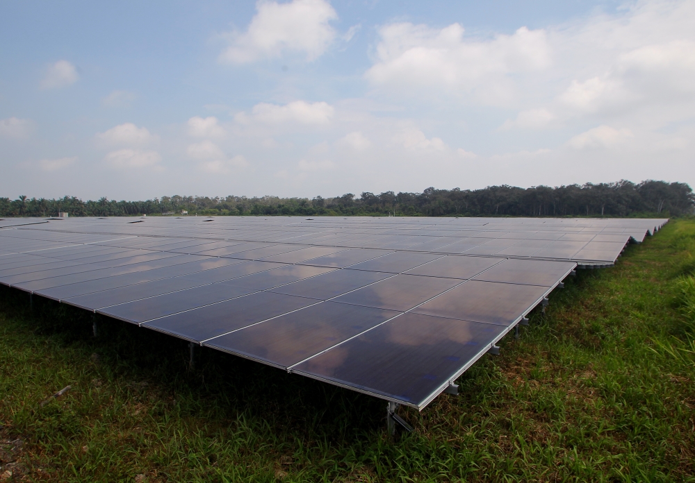 A general view of the 10.95 megawatt large-scale solar photovoltaic plant in Kerian, Perak August 23, 2023. — Bernama pic