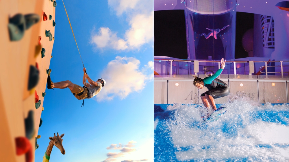 Guests can enjoy a range of thrilling activities on Anthem from rock climbing to surfing. — Picture courtesy of Royal Caribbean