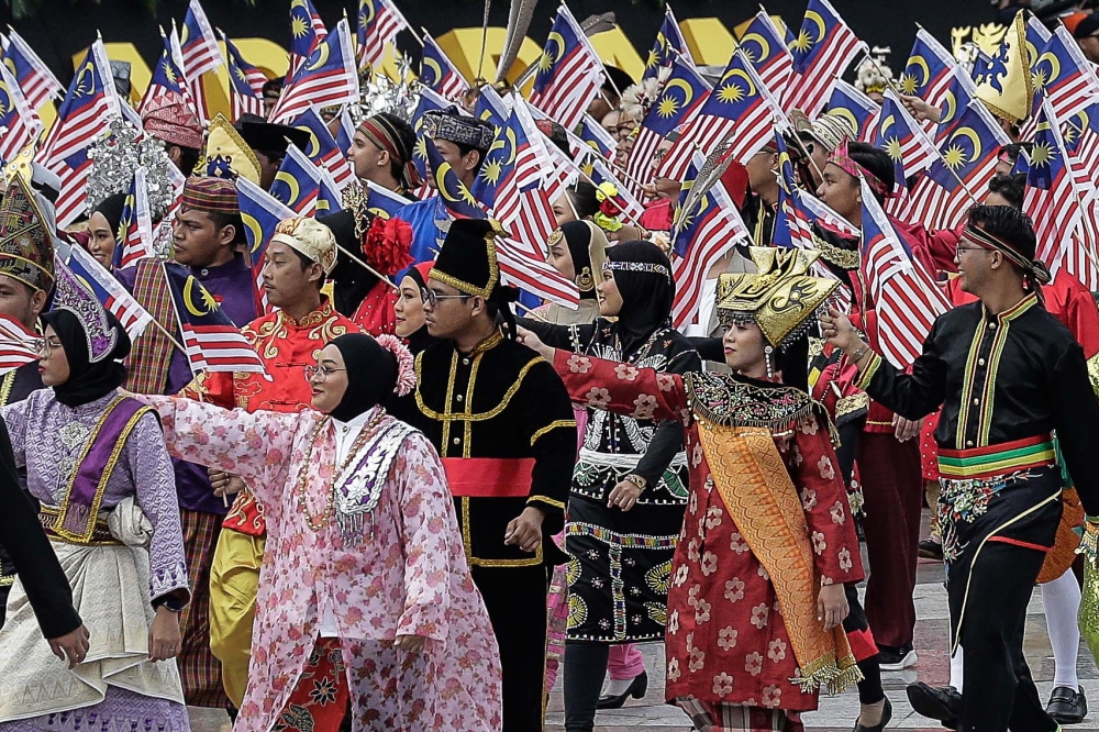 People take part in the Merdeka Day parade in Putrajaya August 31, 2023. ― Picture by Sayuti Zainudin