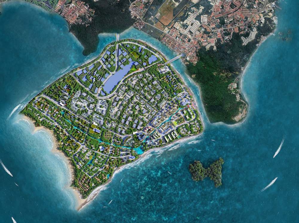 The PSI, also known as Penang South Reclamation project, was scaled down from the proposed three artificial islands to only one island. — Picture courtesy of PSI