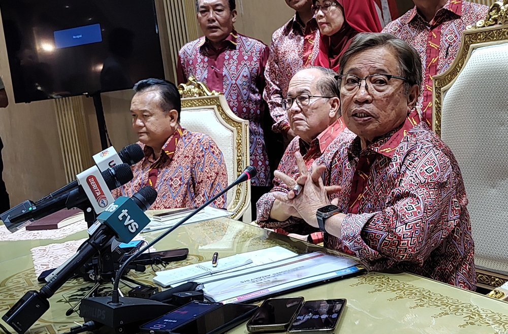 Premier Tan Sri Abang Johari Openg said Sarawak, echoing Malaysia’s position, does not accept the new China standard map. — Picture by Sulok Tawie