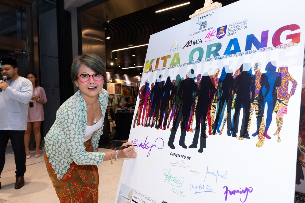  'Kita Orang Art Fair' is the brainchild of Alice Chang, seen here at the recent launch.— Picture by Bonnie Yap Photography Pte Ltd