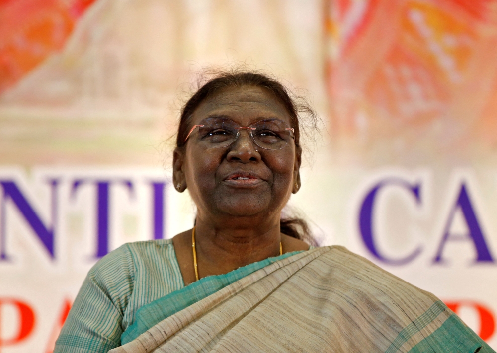 Indian President Droupadi Murmu  is hosting a reception for G20 leaders during the group’s summit on Saturday and invitations were sent from her office. — Reuters pic