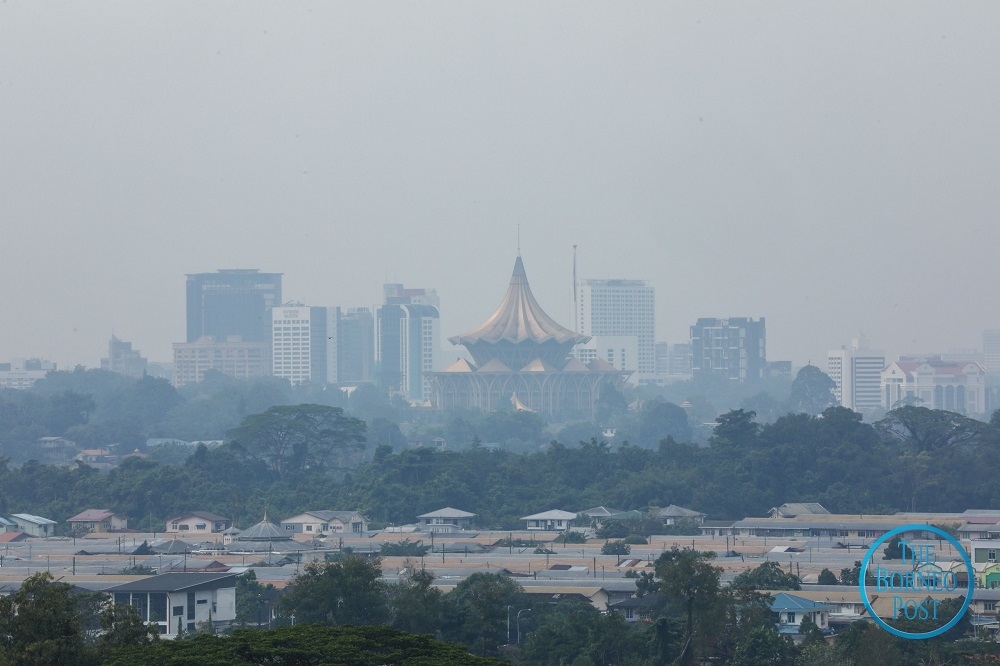 Dr Hazland Abang Hipni says unhealthy air quality affecting Kuching, Serian and Sri Aman since September 1 is due to the open burning activities in a neighbouring country. ― Borneo Post pic