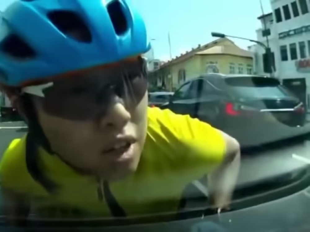 This incident was captured on a 39-second video that went viral on social media in June, showing Nicolette Tan Shi-en obstructing Ow’s car along East Coast Road, near the junction of Joo Chiat Road. — YouTube screenshot via TODAY