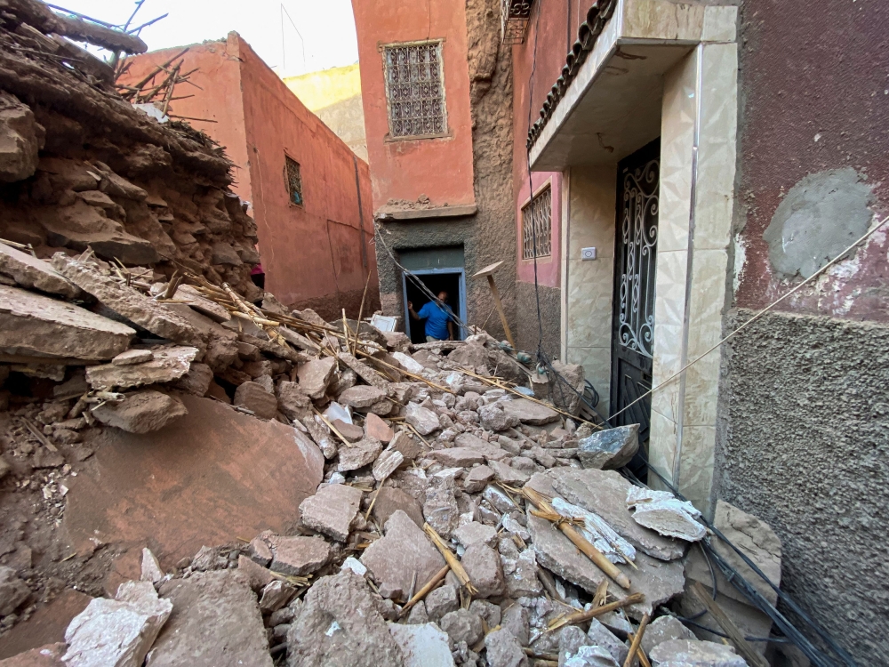A general view of damage in the historic city of Marrakech, following a powerful earthquake in Morocco, September 9, 2023. — Reuters pic