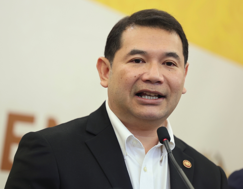 Economy Minister Rafizi ramli speaks to the media at a press conference after the 12MP Mid-term Review (12MP MTR) presentation session in Parliament, September 11, 2023. — Bernama pic 