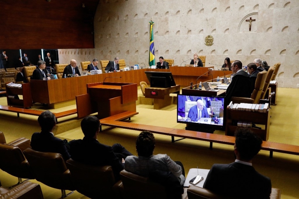 View of Brazil's high court during the opening trials over the January 8 riots by former Brazilian President Jair Bolsonaro's supporters in Brasilia on September 13, 2023. Brazil's high court opened the first trials Wednesday over the January 8 riots in Brasilia by supporters of far-right ex-president Jair Bolsonaro, who were demanding the ouster of his successor, Luiz Inacio Lula da Silva. — AFP pic