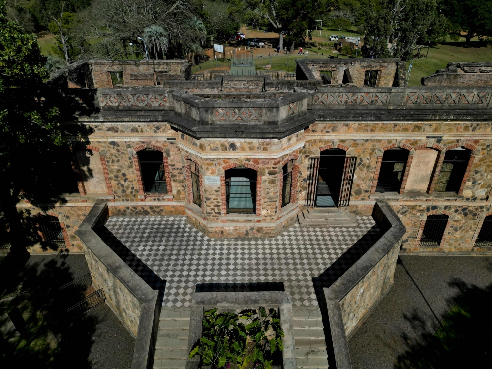 Aerial view of the San Carlos Castle, built in 1888 by French magnate Eduard Demanchy. — AFP pic